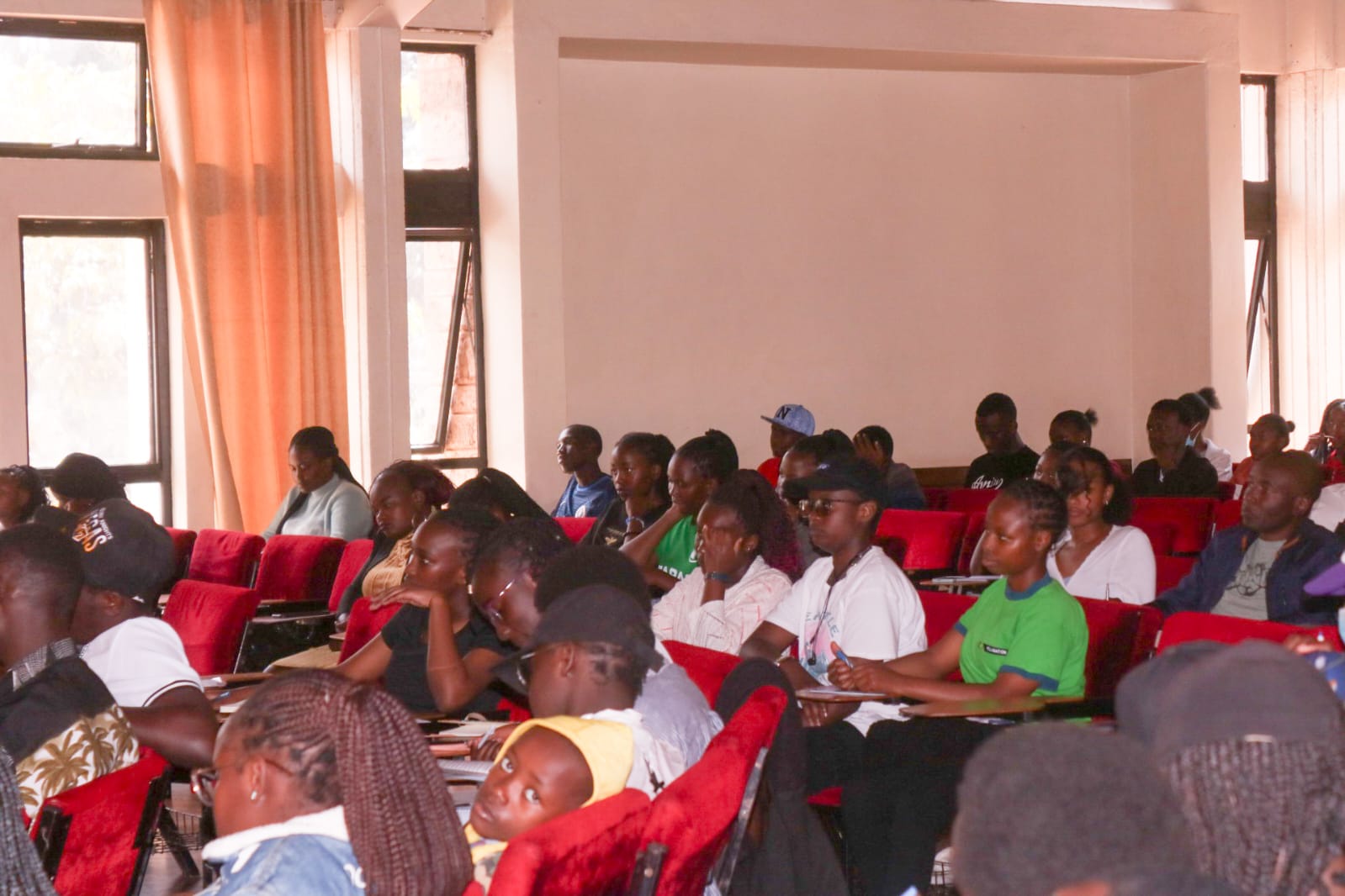 Participants listening to Mr. Livan Njeru